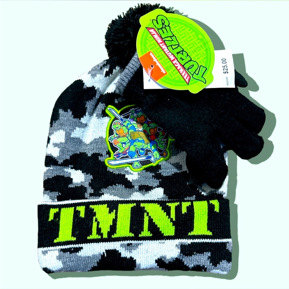 Nickelodeon Teenage Mutant Ninja Turtles “TMNT” Stocking Hat & Glove Set